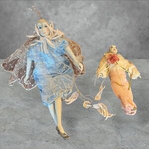 Vintage Porcelain Jester Clown Dolls Lot of 2
